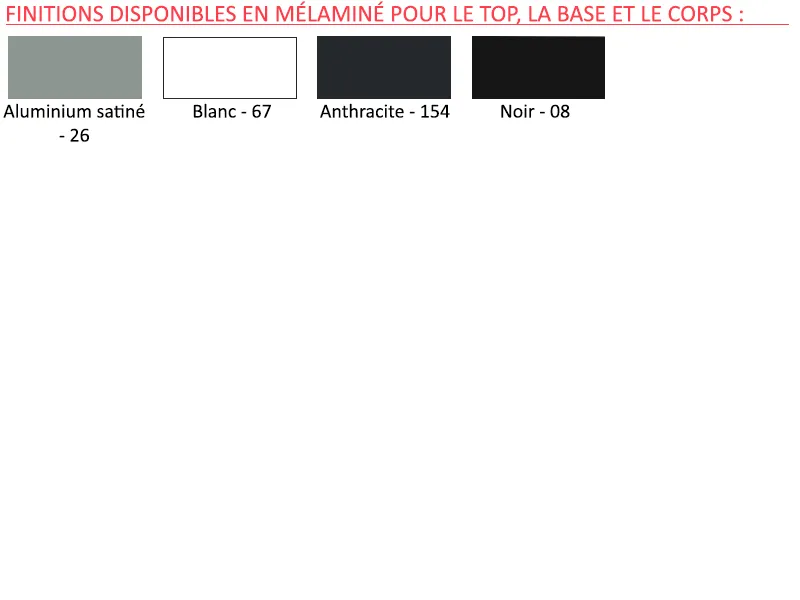 Armoire mi-haute MDD L200 H113 porte coulissante en stratifé  - MDD