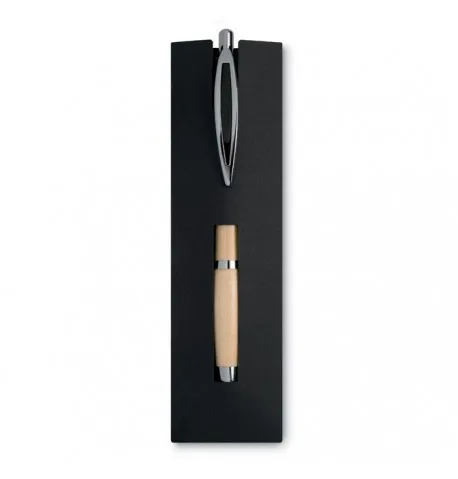 Automatic black ink ballpoint pen with a push button