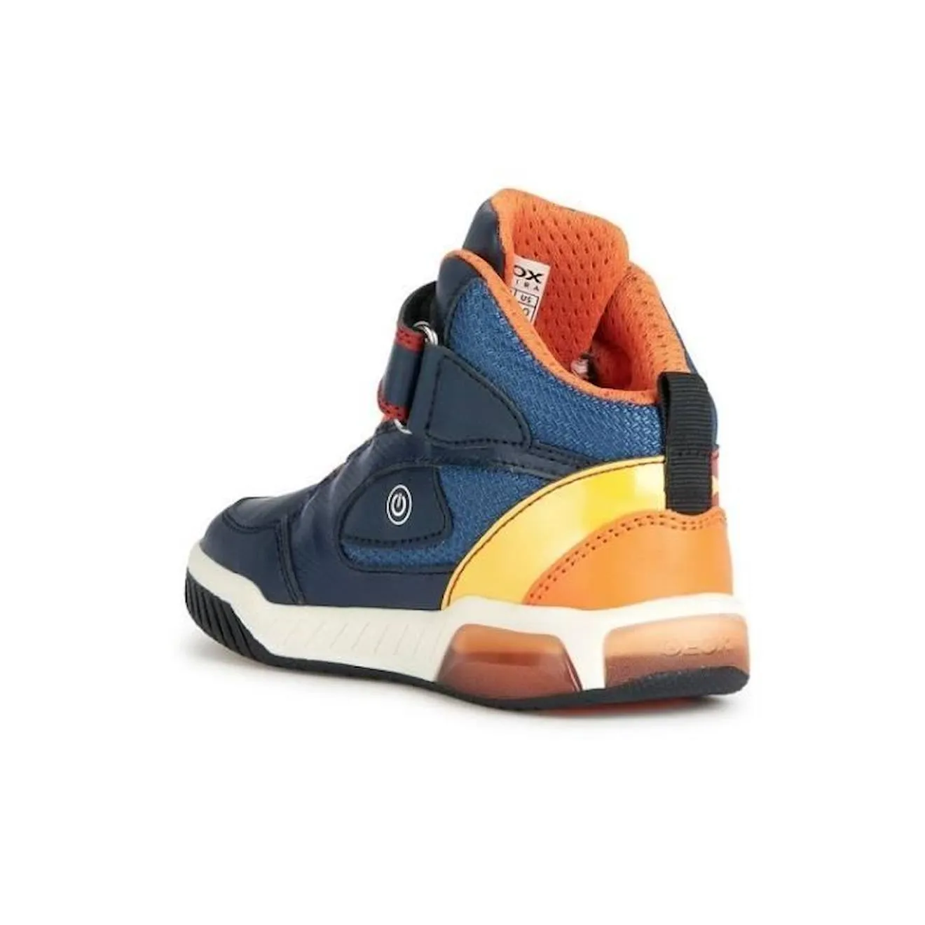 Geox Inek Boy's High-Top Sneakers - Blue - Velcro Closure - Synthetic Upper - Geox