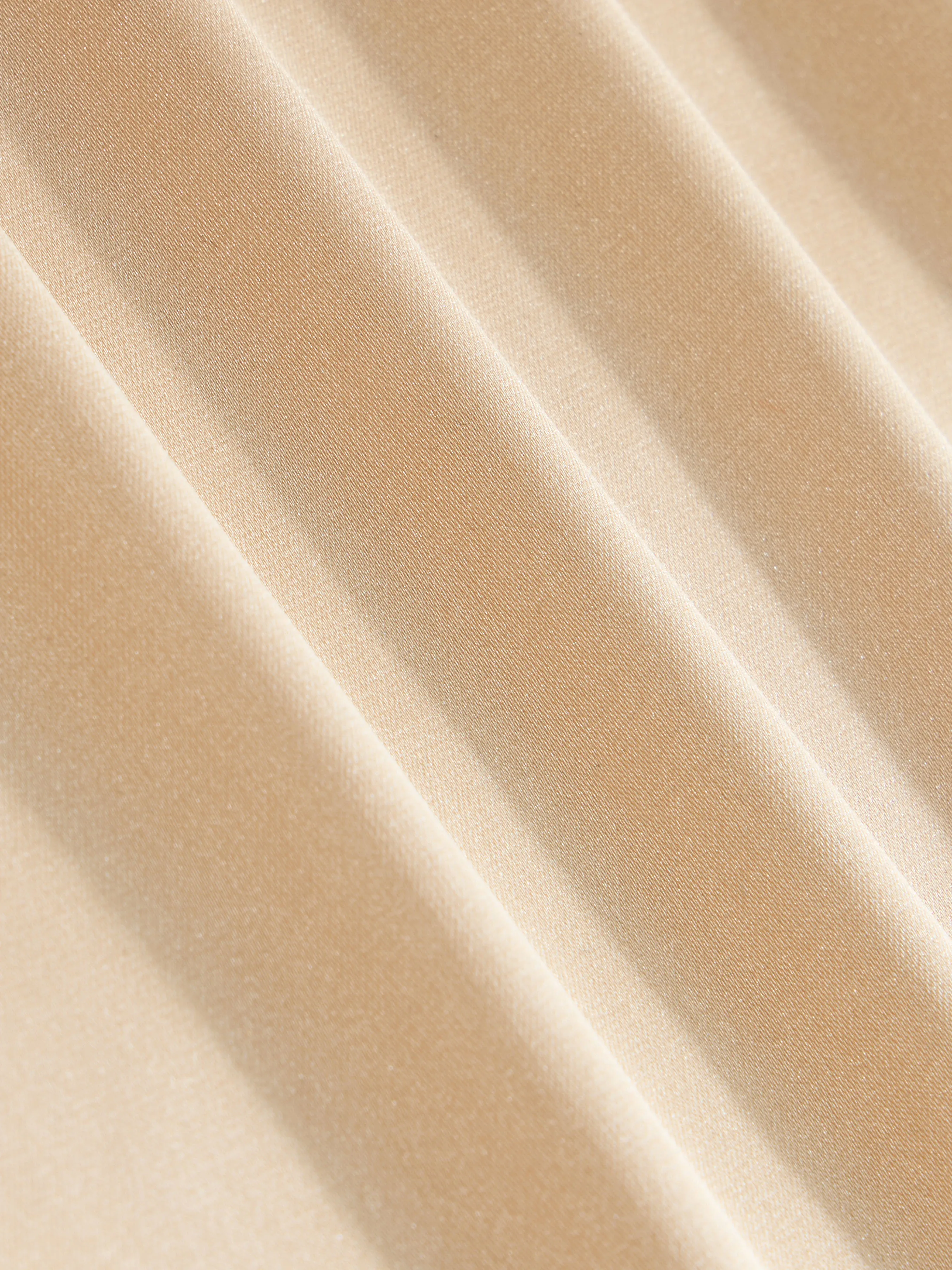 Sleeveless V-neck Satin Chemisier with Ruching - Solid Color