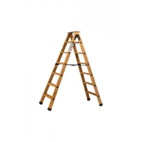 Centaure Escabeau double accès bois 2x6 marches + tablette - hauteu...