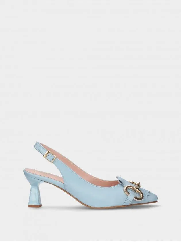 Blue Mid Heel Shoes Leila 02