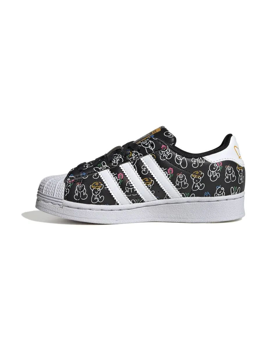 Kids Superstar C Black Shoes