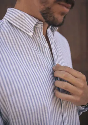 Chemise Paulin Bleu Marine Rayures - Montlimart - Marques de France