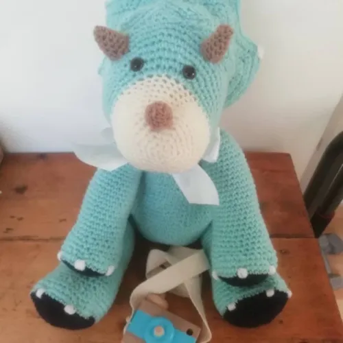 Crochet dinosaur plushie
