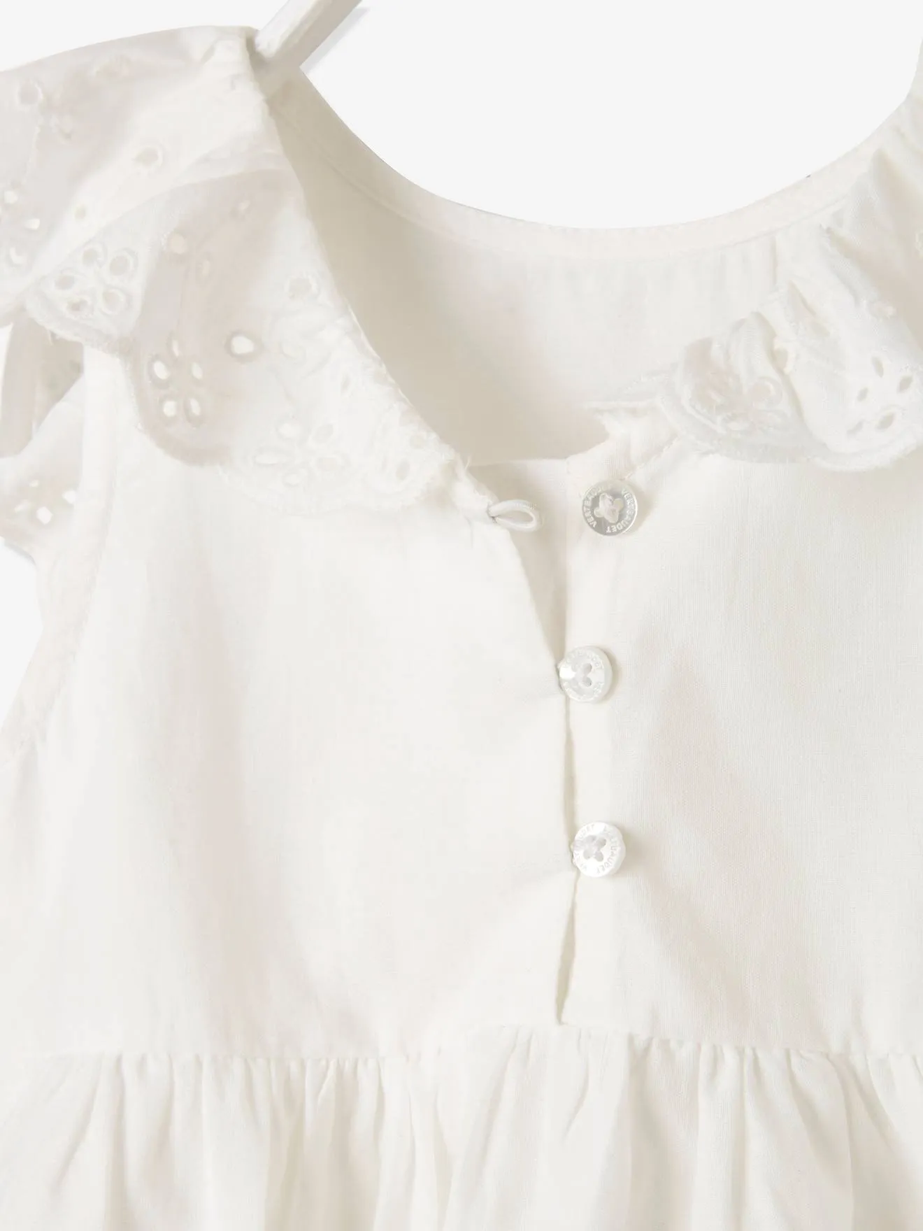Ensemble de cérémonie bébé robe, bloomer et bandeau ivoire - Vertbaudet