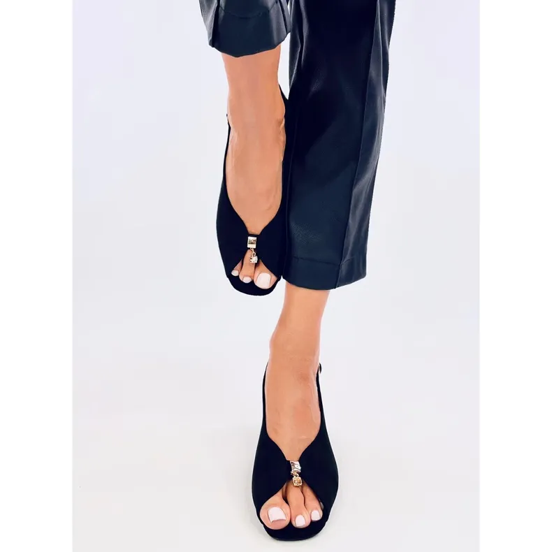 Floris Sandales à talons noires le noir