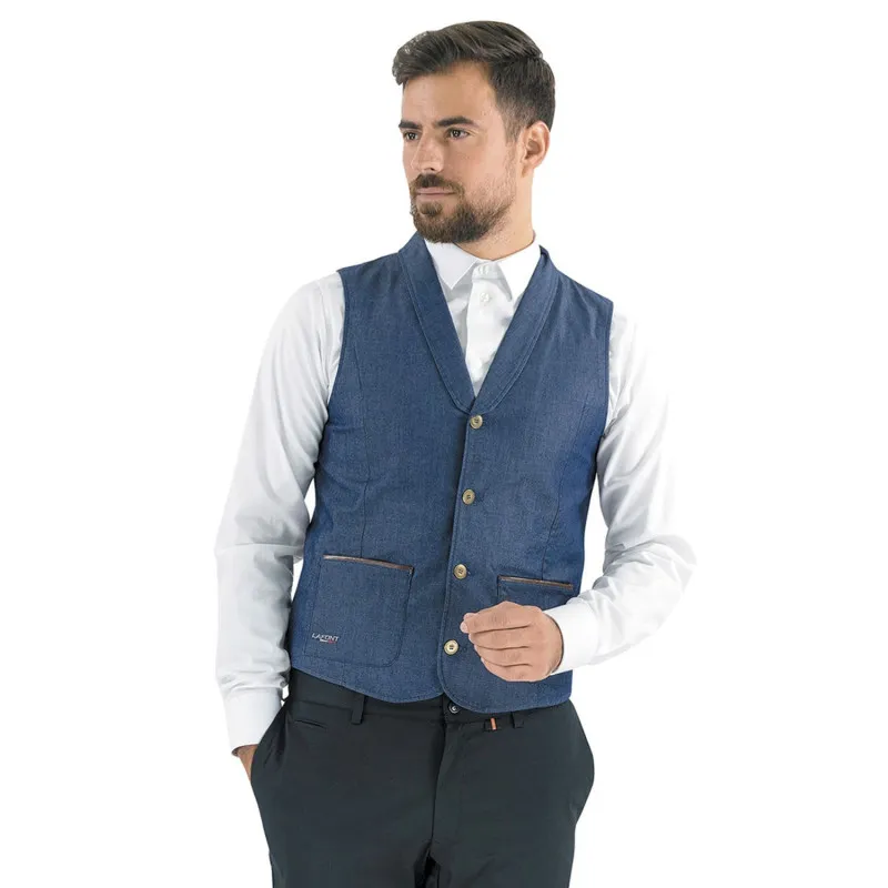 Lafont Héritage ARAGO Men's Denim Service Vest | Server Uniforms