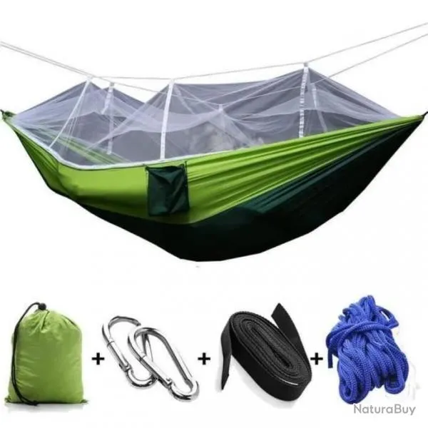 Camping Hammock with Mosquito Net for Two People 260*140cm 200kg