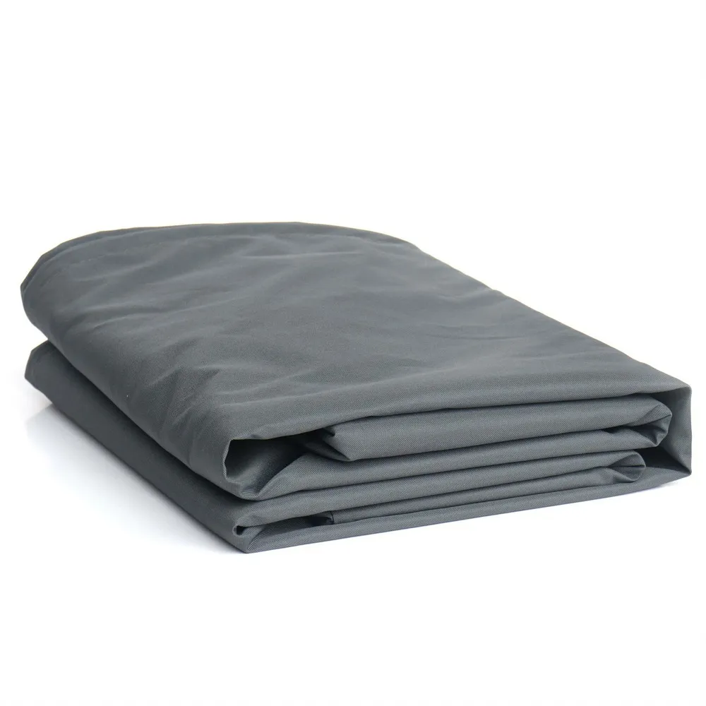 Housse de protection 175x124cm gris foncé - bâche rectangulaire en polyester enduit pa pour tables de jardin chicago et bergamo