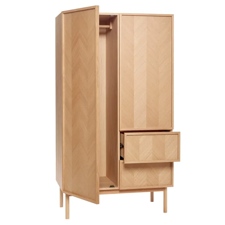 Hübsch Interior - Herringbone Armoire grande, chêne naturel