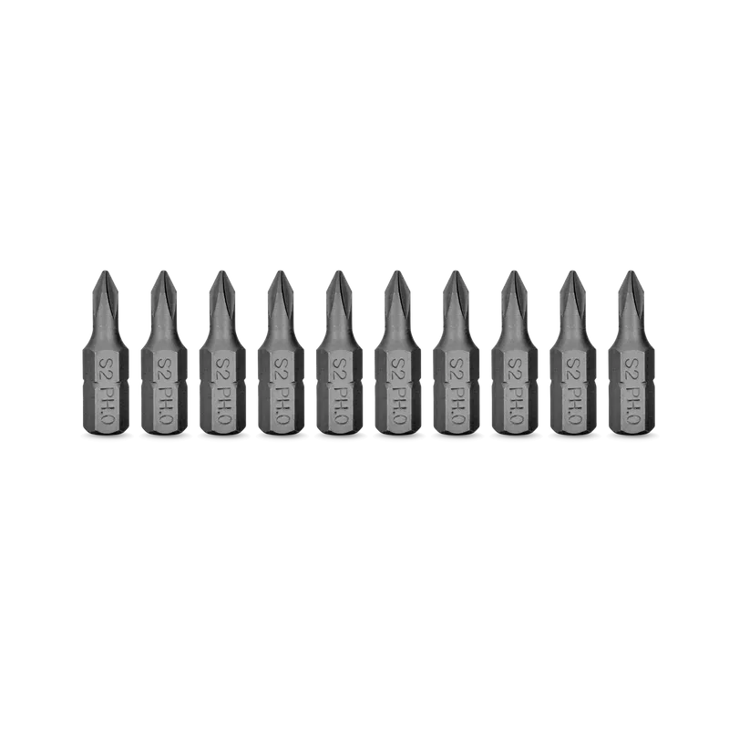 JEU DE 10 EMBOUTS PHILIPS PH0X25MM 