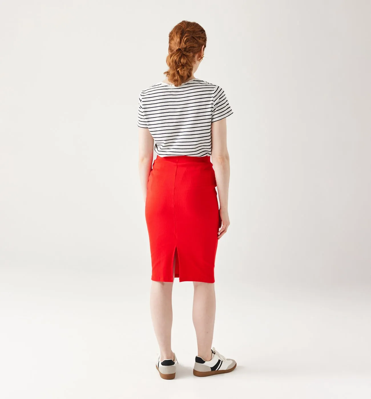 Red Women's Pencil Skirt - Rouge