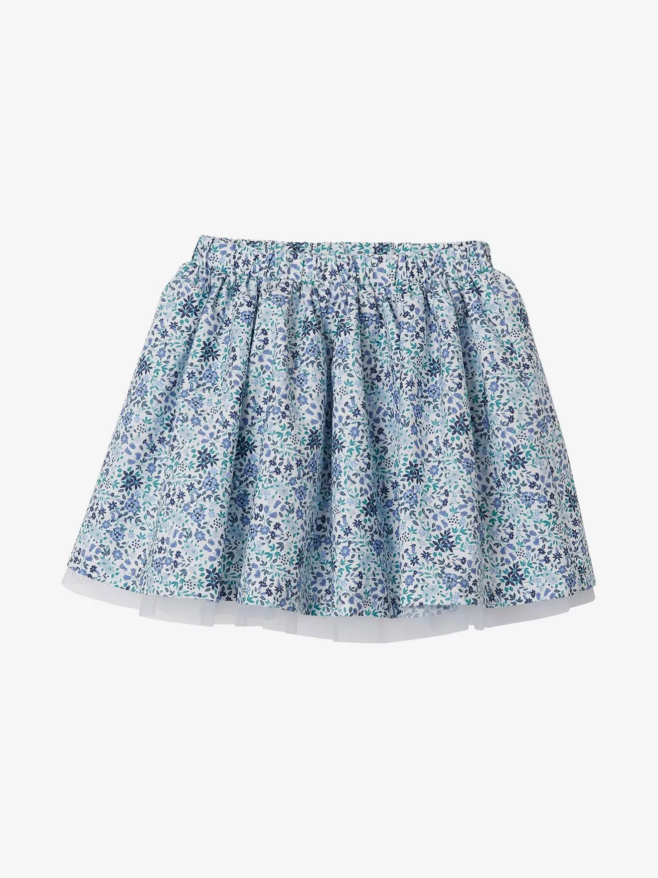 Jupe de cérémonie à fleurs fille écru - Vertbaudet