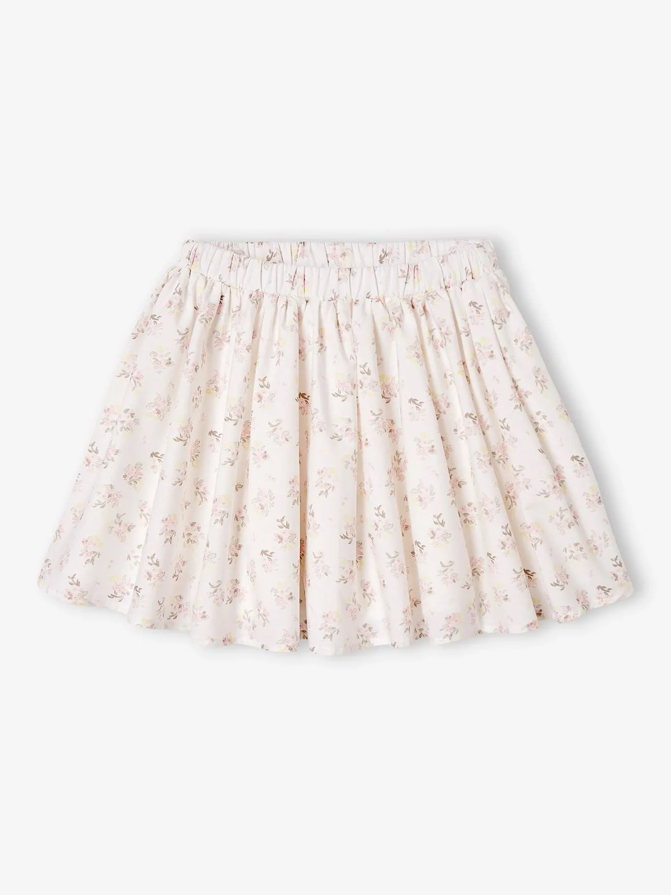 Jupe de cérémonie à fleurs fille écru - Vertbaudet