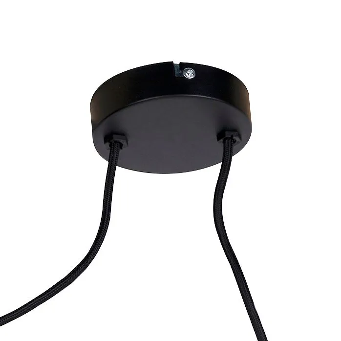 Lampe à suspension design 2 lumières avec abat-jour en spirale 20 cm - Scroll