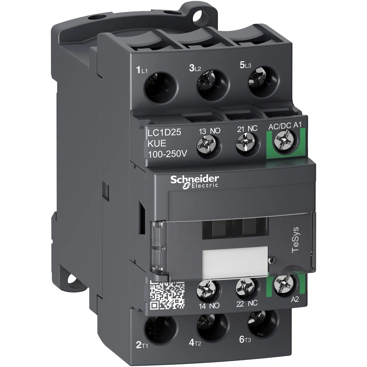 LC1D25KUE Schneider | Contacteur 25A | Bobine 100 à 250Vca-cc | 3NO