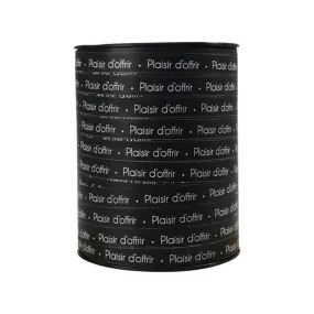 Maildor - Bolduc - ruban d'emballage 10 mm x 250 m - plaisir d'offrir noir/blanc