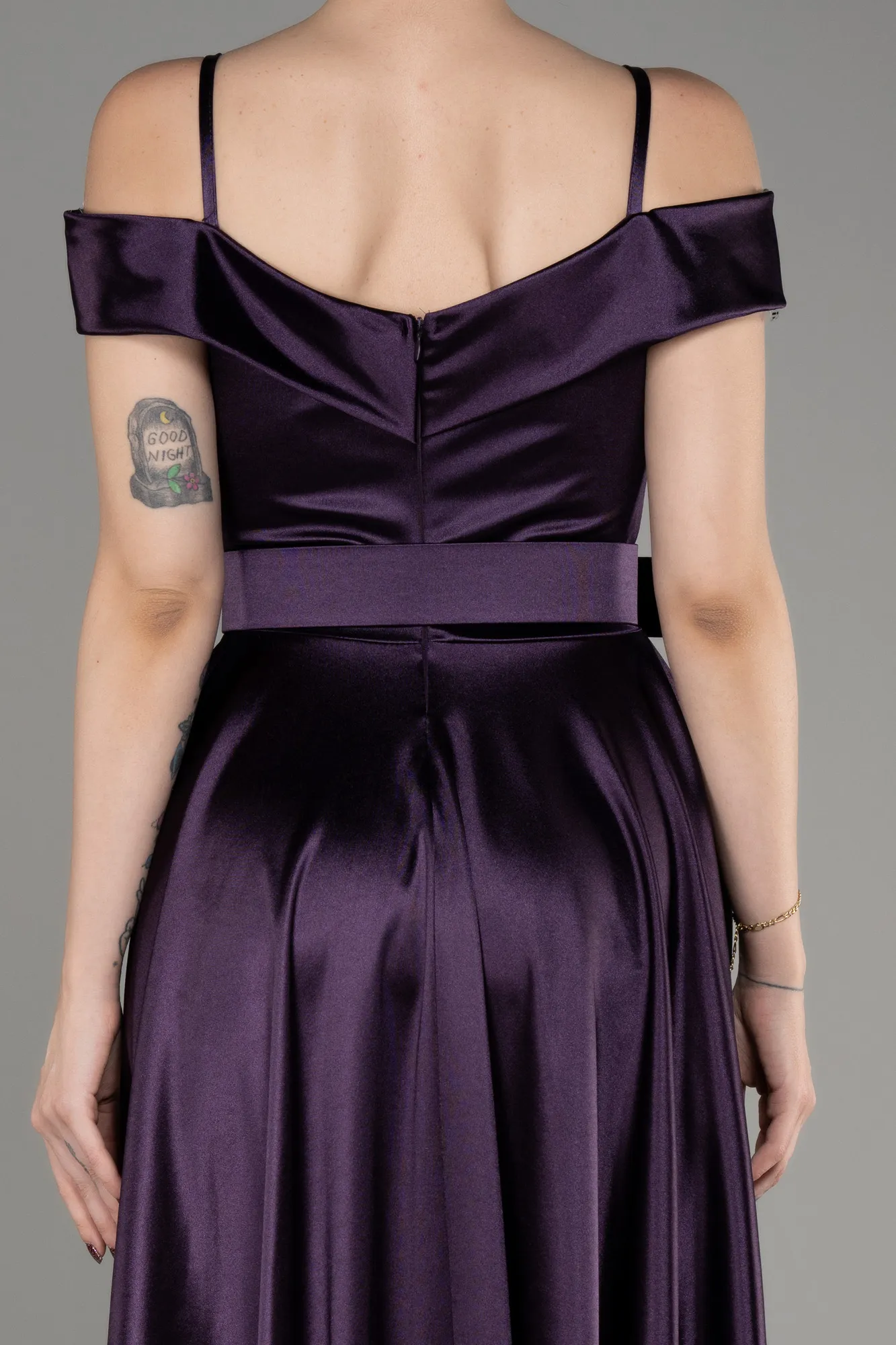 Navy Blue Midi Ceremony Dress ABK2080