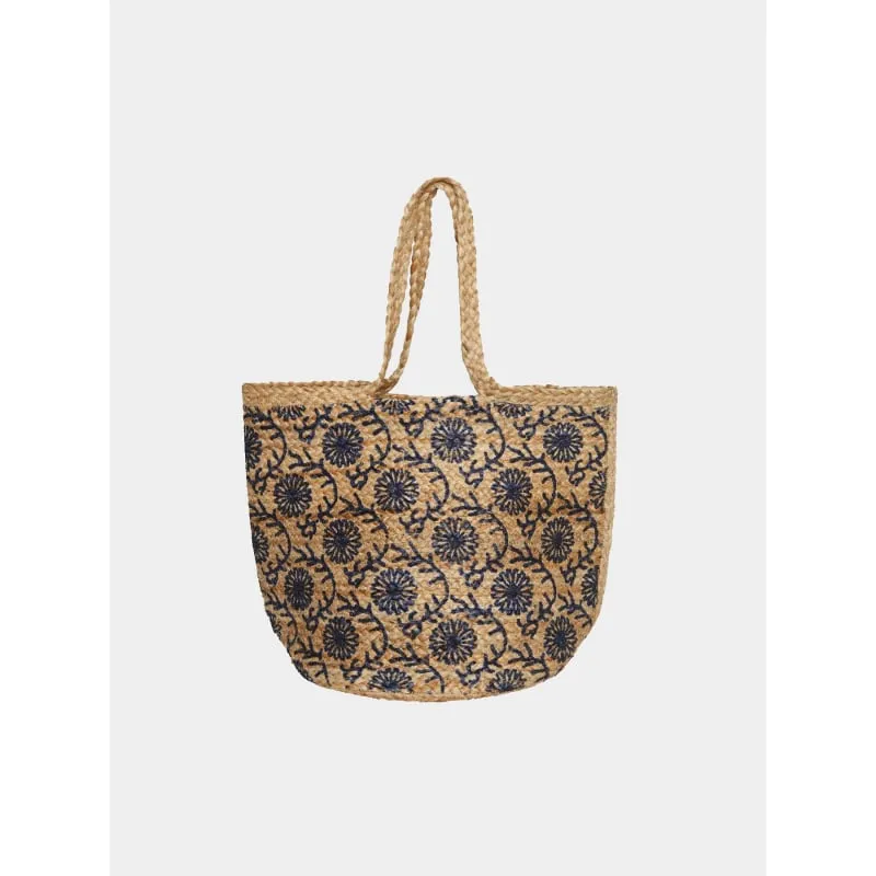 Pieces women's beige jute bag - Kleo - Wimod