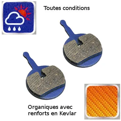 Plaquettes organiques pour frein à disque de vélo - AVID BB5