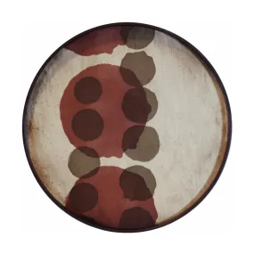 Plateau en verre rouge avec pointsS Translucent Silhouettes