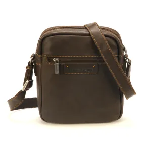 Porté travers pour homme en cuir lisse châtaigne  Arthur & Aston - Pochette & Sacoche Homme sur MenCorner