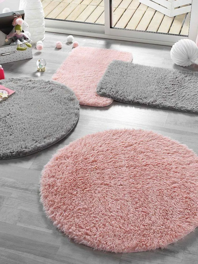 Rectangular Queeny Pink Rug - Rose