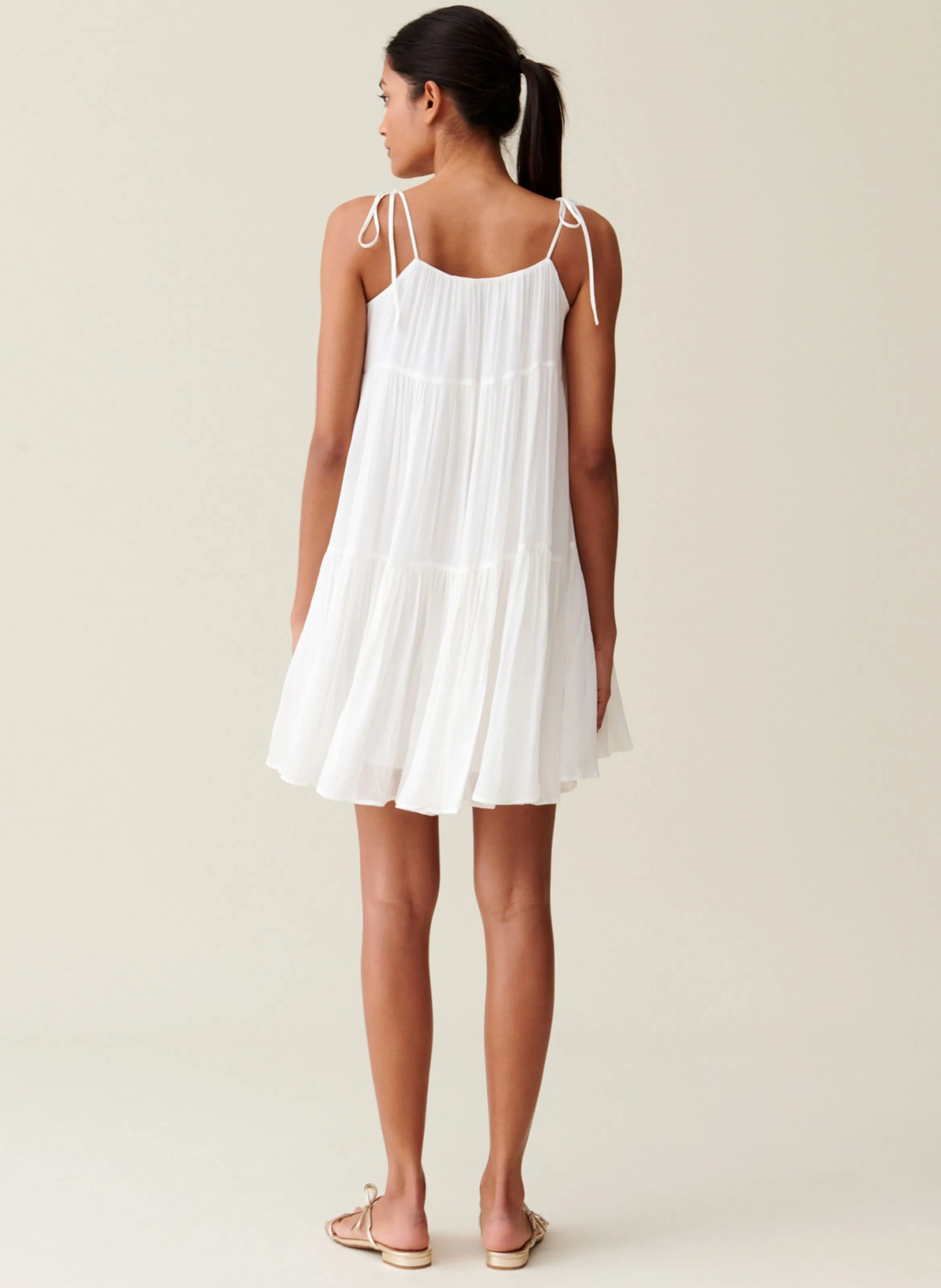 ROBE COURTE BABYDOLL COL CARRé - CLAUDIE PIERLOT pour FEMME | Printemps