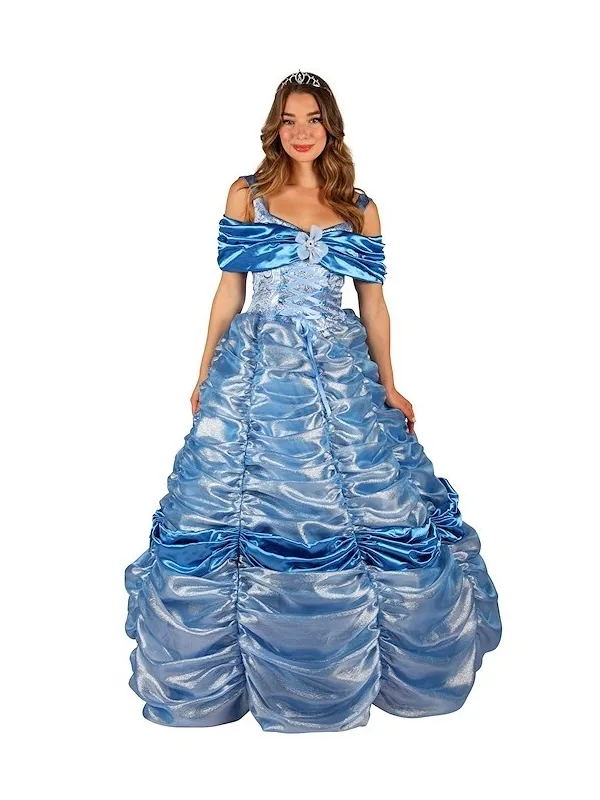 Robe de Princesse Bleue Haute Qualité Femme - XS à XXL