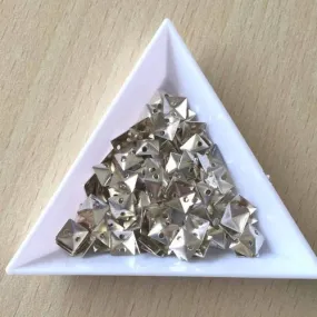 Silver Metal 5mm Pyramid Sequins in Bulk