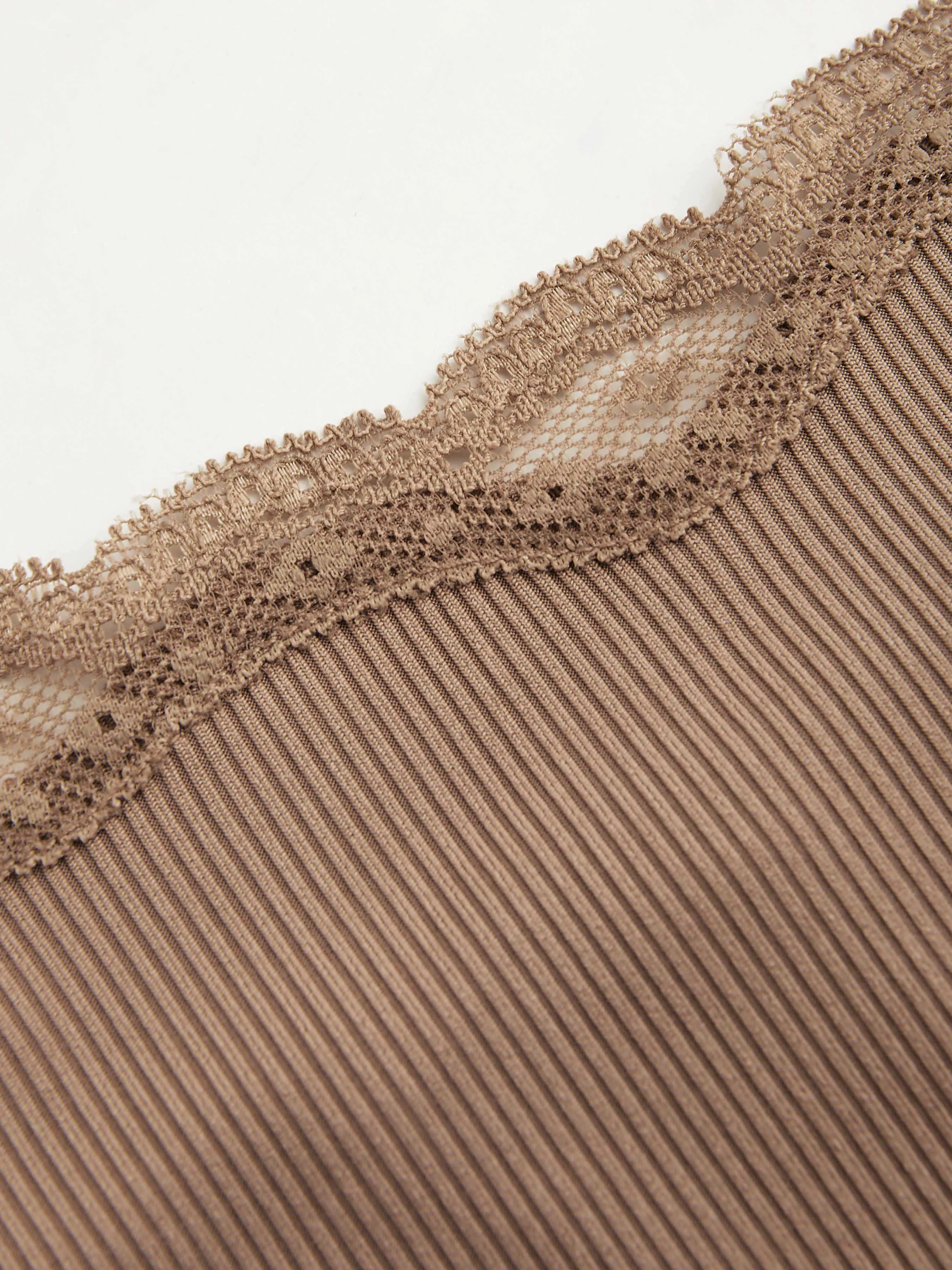 Solid Lace Bodysuit with U Neck.