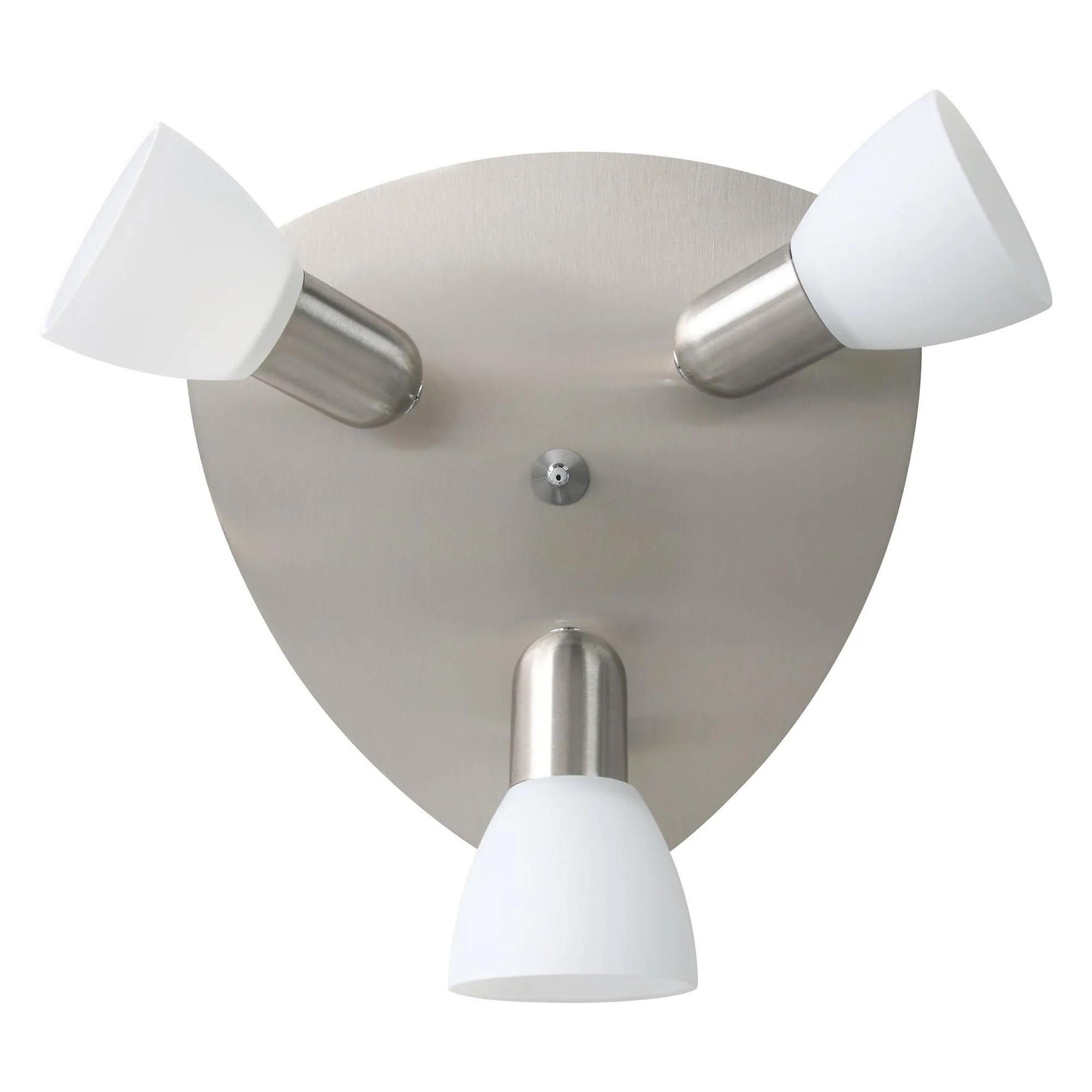 Spot de plafond réglette/plaf métal nickel ENEA Rond E14 3X40W