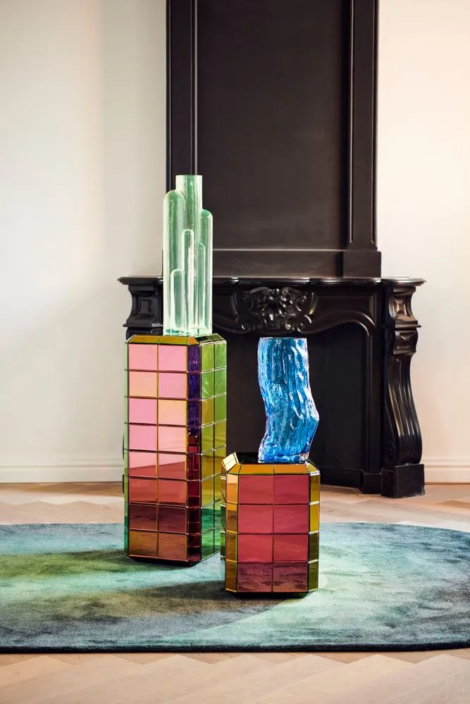 Tree log vase