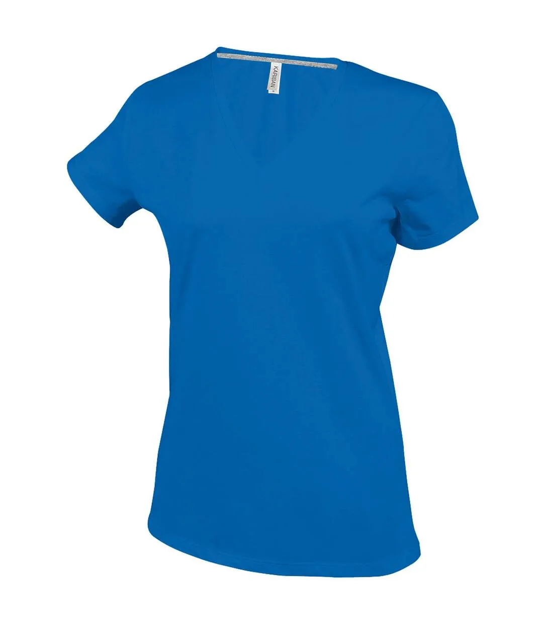Woman's Orange Kariban Short Sleeve V-Neck T-shirt