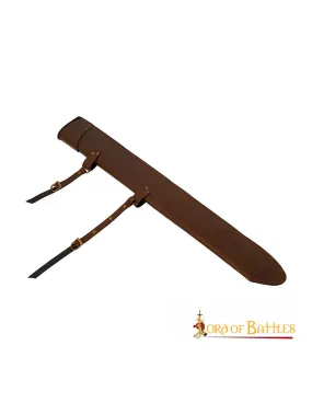 Étui en cuir pour épées LARP, marron (87 cm.) ⚔️ Boutique Épées